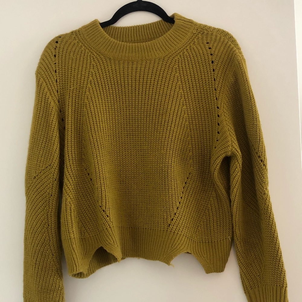 Paper heart crop sweater
